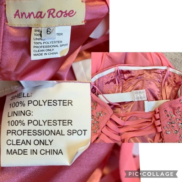 Anna Rose gorgeous pink sleeveless sequin beaded sweetheart prom bridesmaid gown - Picture 11 of 15